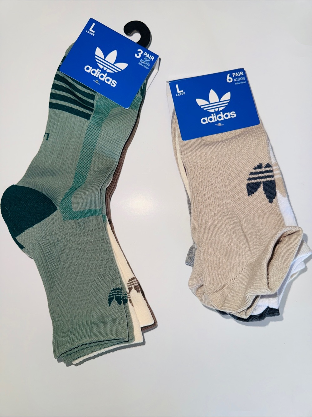 Bundle of Adidas Socks - 9 Pairs Total